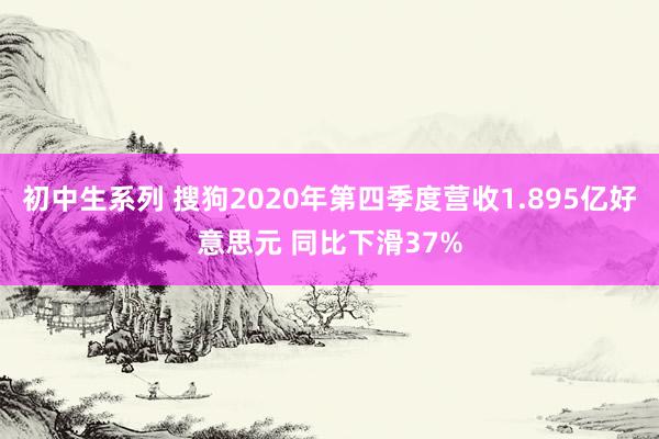 初中生系列 搜狗2020年第四季度营收1.895亿好意思元 同比下滑37%