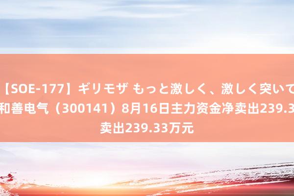 【SOE-177】ギリモザ もっと激しく、激しく突いて Ami 和善电气（300141）8月16日主力资金净卖出239.33万元