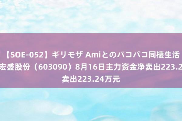 【SOE-052】ギリモザ Amiとのパコパコ同棲生活 Ami 宏盛股份（603090）8月16日主力资金净卖出223.24万元