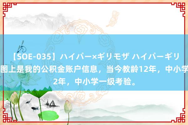 【SOE-035】ハイパー×ギリモザ ハイパーギリモザ Ami 图上是我的公积金账户信息，当今教龄12年，中小学一级考验。