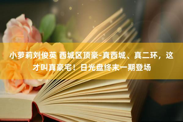 小萝莉刘俊英 西城区顶豪-真西城、真二环，这才叫真豪宅！日光盘终末一期登场