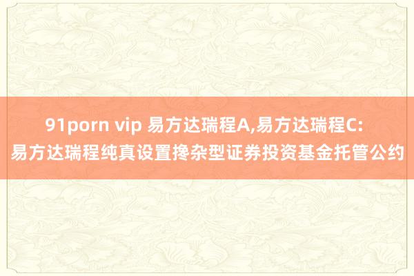 91porn vip 易方达瑞程A，易方达瑞程C: 易方达瑞程纯真设置搀杂型证券投资基金托管公约