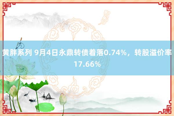 黄胖系列 9月4日永鼎转债着落0.74%，转股溢价率17.66%