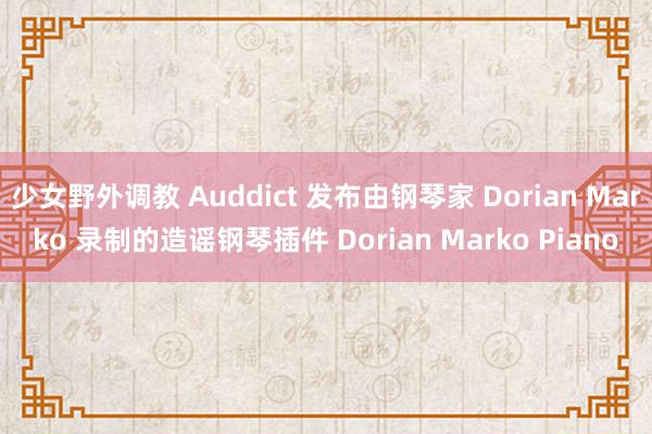 少女野外调教 Auddict 发布由钢琴家 Dorian Marko 录制的造谣钢琴插件 Dorian Marko Piano